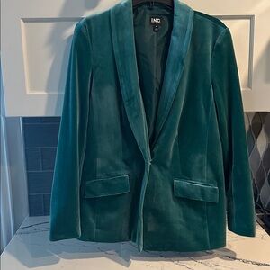 INC International Concepts Velvet Teal Jacket